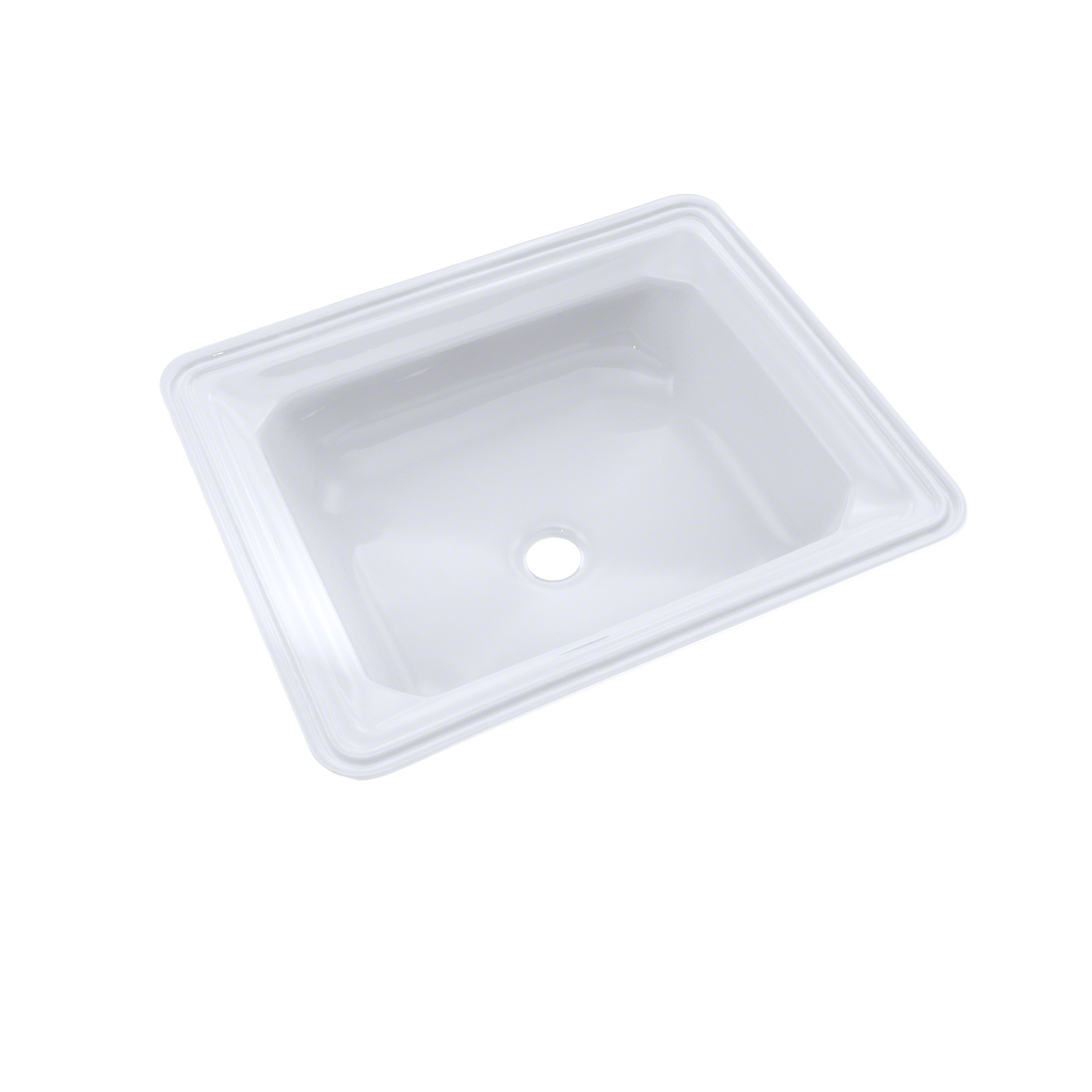TOTO LT973G#01 Guinevere Rectangular Undermount Bathroom Sink With Cefiontect - Cotton White