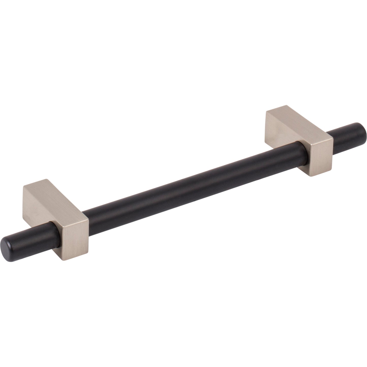 JEFFREY ALEXANDER 478-128MBSN Larkin 2 128 mm Center-to-Center Bar Pull - Matte Black w/Satin Nickel