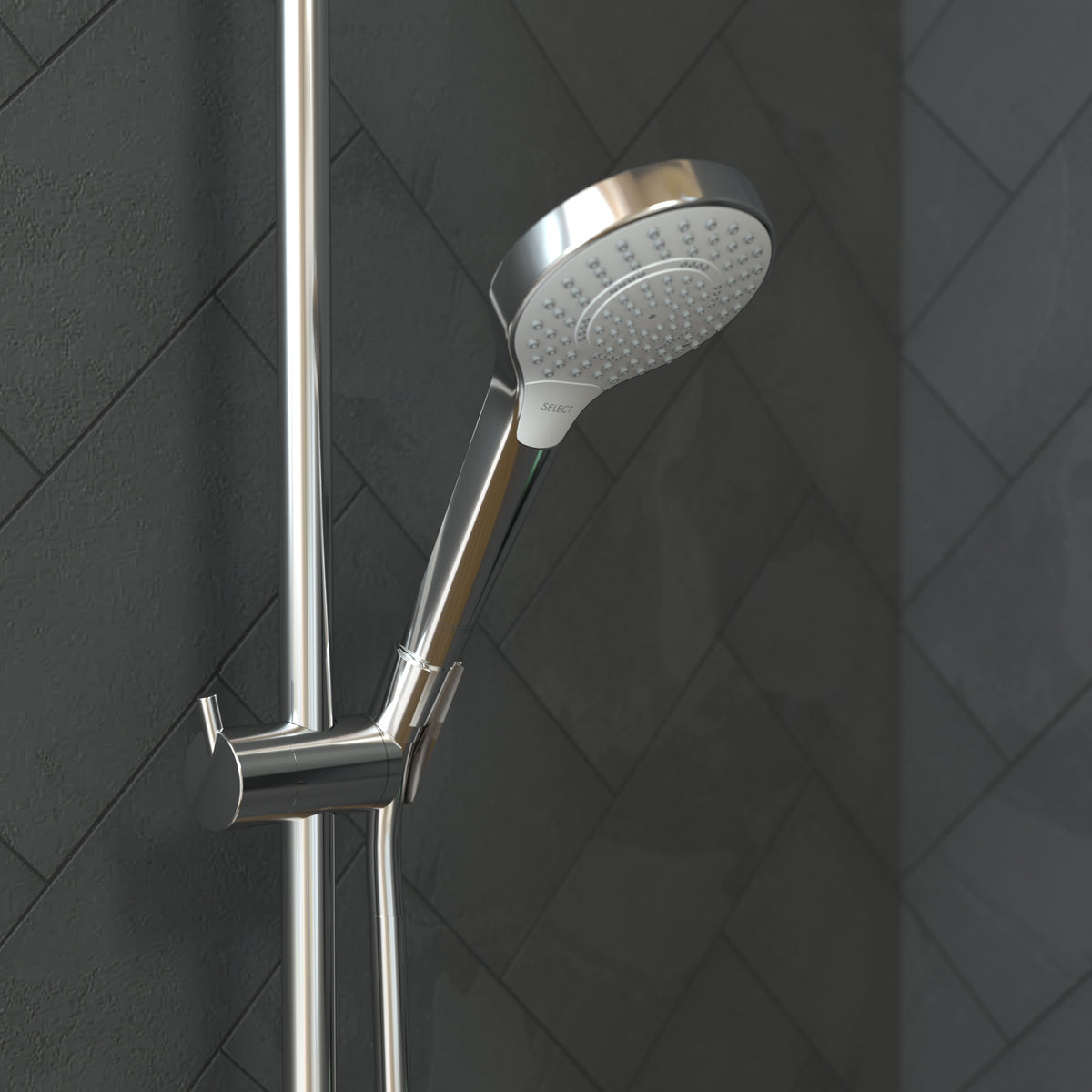 HANSGROHE 04724400 Croma Select S Handshower 110 3-Jet, 1.75 GPM - White/Chrome