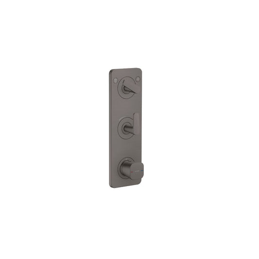 AXOR 49700341 Citterio C Thermostatic Module Trim 15" x 5" for 2 Functions - Brushed Black Chrome