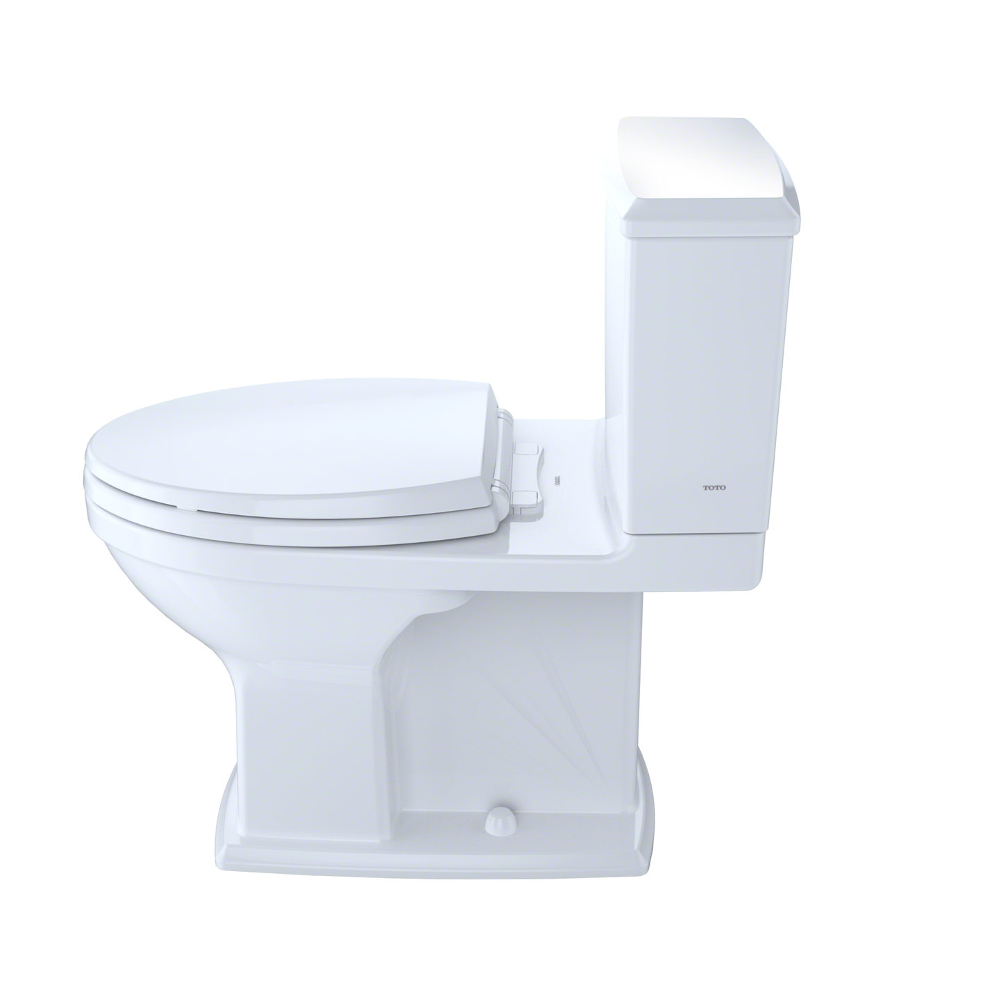 TOTO CST494CEMFRG#01 Connelly Two-Piece Elongated Dual-Max 1.28 and 0.9 GPF Universal Height Toilet with CEFIONTECT and Right Lever , Cotton White