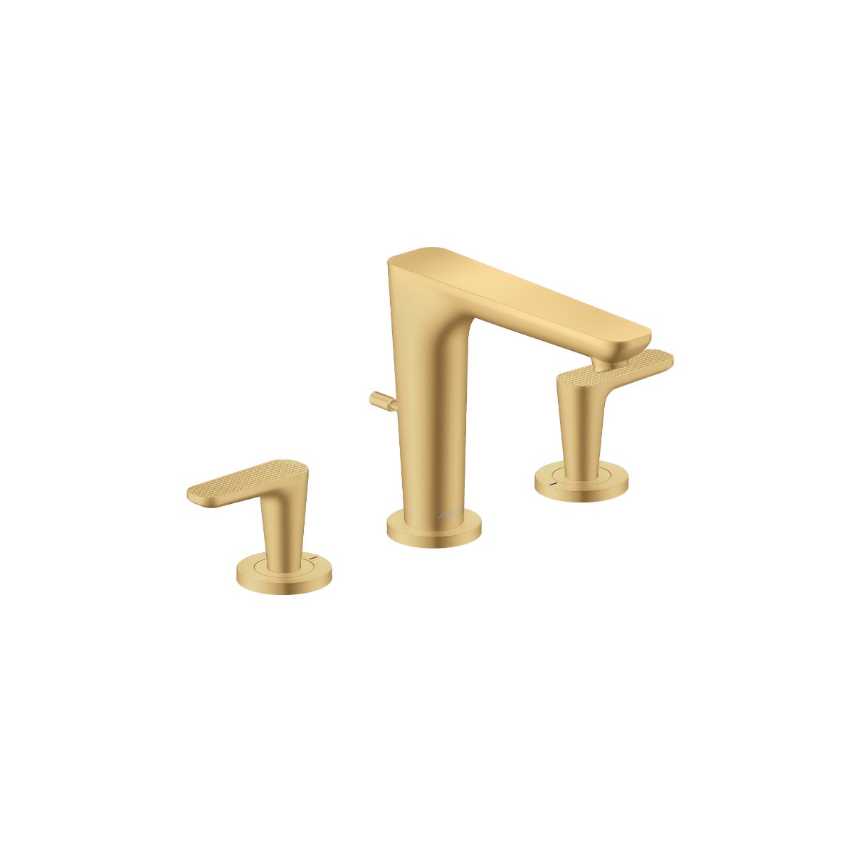 AXOR 49061251 Citterio C Widespread Faucet 125 with Pop-Up Drain- Cubic Cut, 1.2 GPM - Brushed Gold Optic