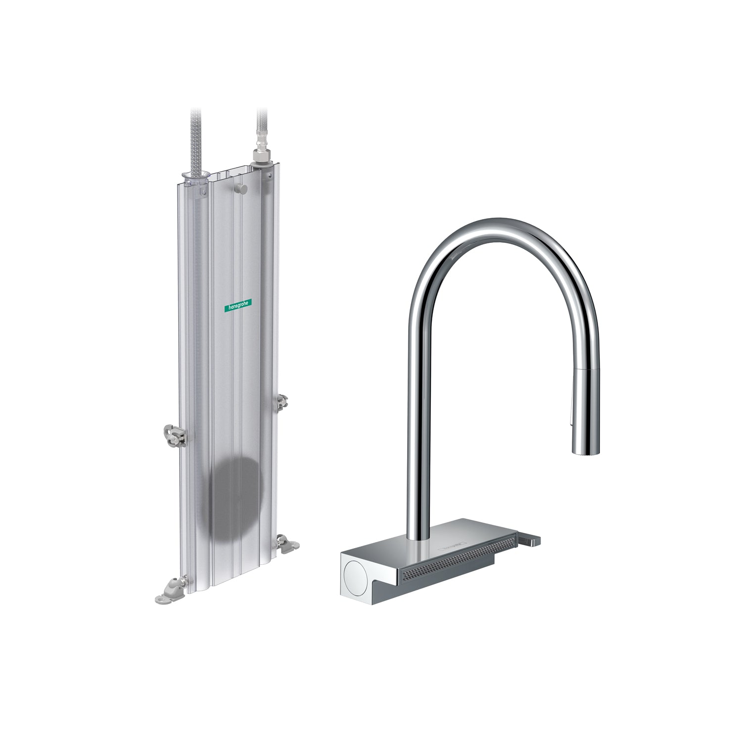 HANSGROHE 73831001 Aquno Select HighArc Kitchen Faucet, 3-Spray Pull-Down with sBox, 1.75 GPM - Chrome