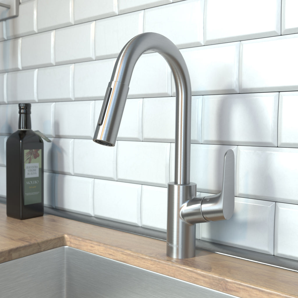 HANSGROHE 04506801 Focus Prep Kitchen Faucet, 2-Spray Pull-Down, 1.75 GPM - Stainless Steel Optic