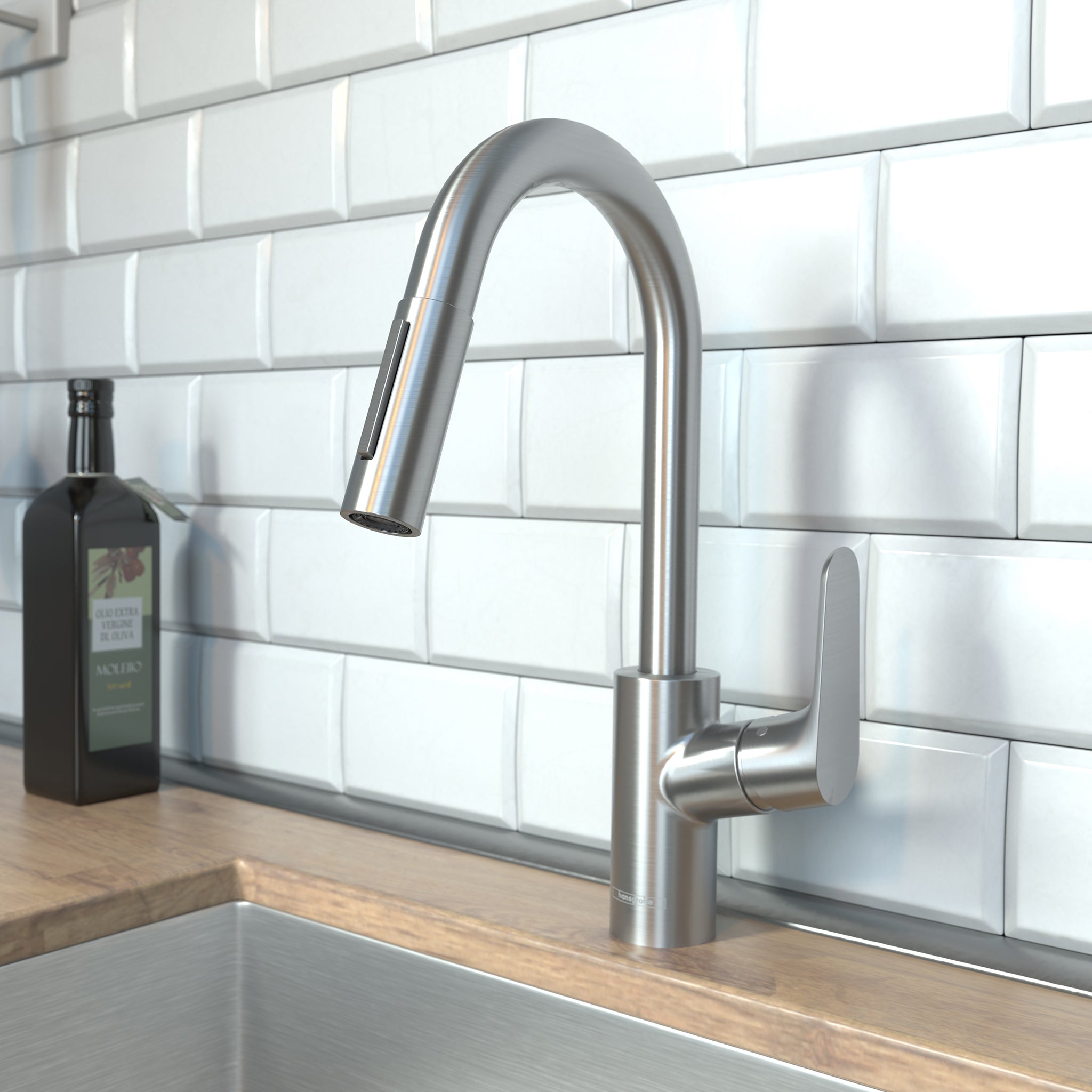 HANSGROHE 04506801 Focus Prep Kitchen Faucet, 2-Spray Pull-Down, 1.75 GPM - Stainless Steel Optic