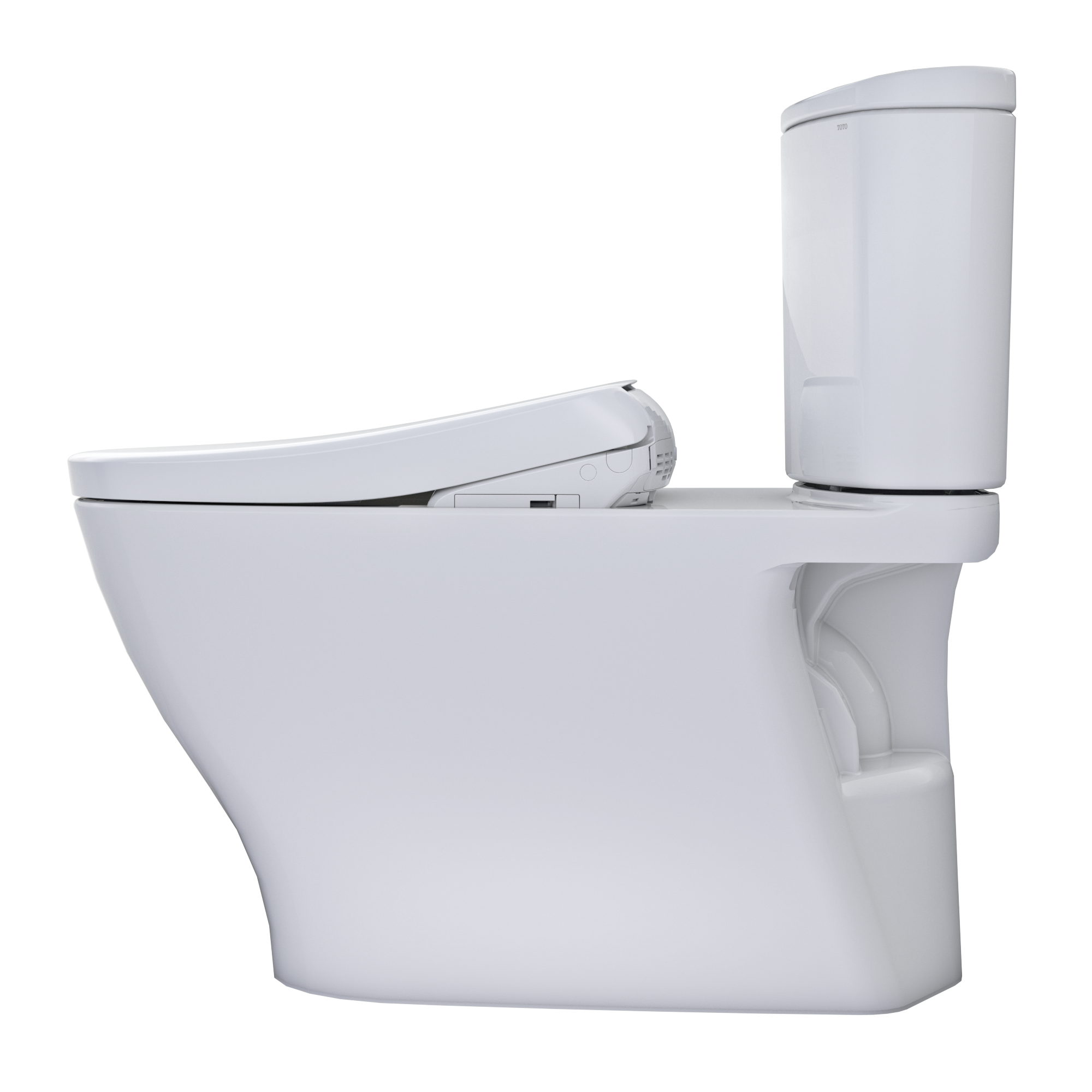 TOTO MW4424736CEFG#01 Washlet+ Nexus Two-Piece Elongated 1.28 Gpf Toilet With S7A Contemporary Bidet Seat - Cotton White