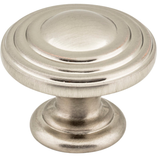 JEFFREY ALEXANDER 137SN Bremen 2 1-1/4" Diameter Mushroom Knob - Satin Nickel