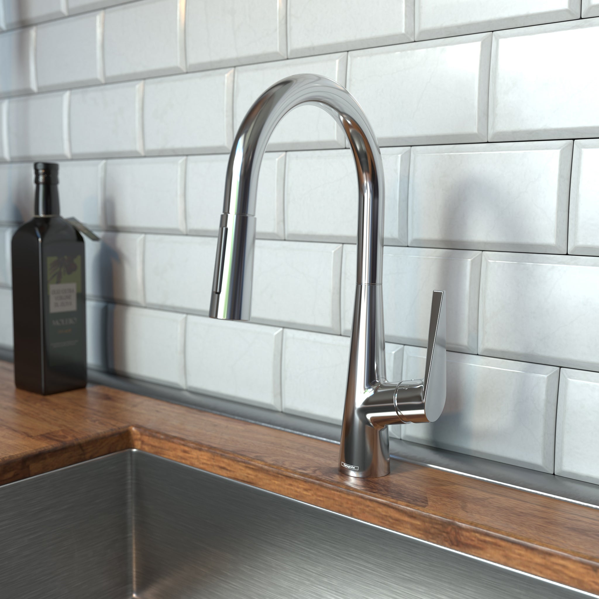 HANSGROHE 72813001 Talis S HighArc Kitchen Faucet, 2-Spray Pull-Down, 1.75 GPM - Chrome