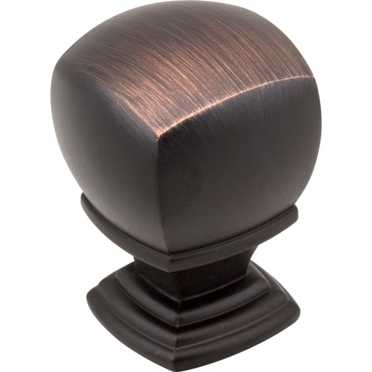 JEFFREY ALEXANDER 188L-DBAC Katharine 1" Length Square Knob , Brushed Oil Rubbed Bronze