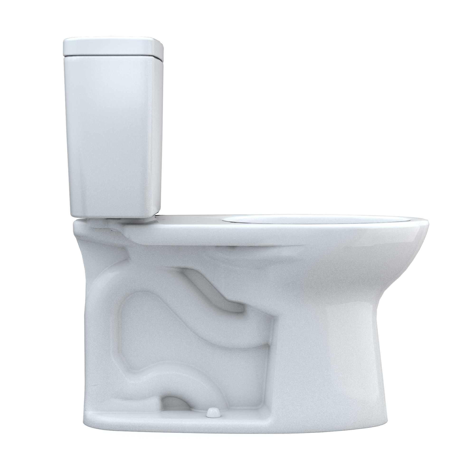 TOTO CST776CEFRG.10#01 Drake Two-Piece Elongated 1.28 Gpf Universal Height Tornado Flush Toilet With Cefiontect And Right-Hand Trip Lever - Cotton White