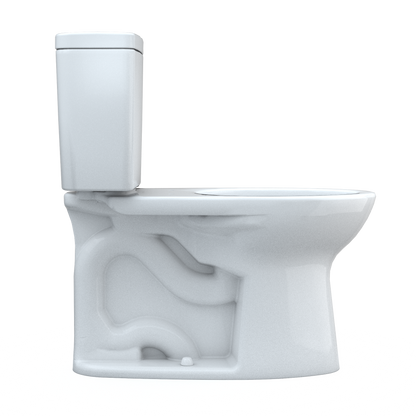 TOTO CST776CEFRG.10#01 Drake Two-Piece Elongated 1.28 Gpf Universal Height Tornado Flush Toilet With Cefiontect And Right-Hand Trip Lever - Cotton White