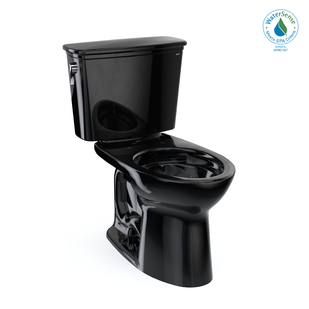 TOTO CST786CEF#51 Drake Transitional Two-Piece Elongated 1.28 Gpf Universal Height Tornado Flush Toilet - Ebony