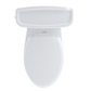 TOTO CST754EF#01 Eco Dartmouth Two-Piece Elongated 1.28 GPF Universal Height Toilet , Cotton White