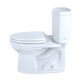 TOTO CST454CEFG#01 Drake II Two-Piece Elongated 1.28 GPF Universal Height Toilet with CEFIONTECT , Cotton White