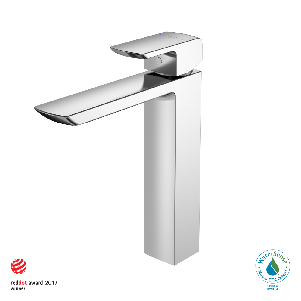 TOTO TLG02307U#CP Gr 1.2 Gpm Single Handle Vessel Bathroom Sink Faucet With Comfort Glide Technology - Polished Chrome
