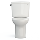 TOTO CST775CEFG#11 Drake Two-Piece Round 1.28 GPF Universal Height TORNADO FLUSH Toilet with CEFIONTECT , Colonial White