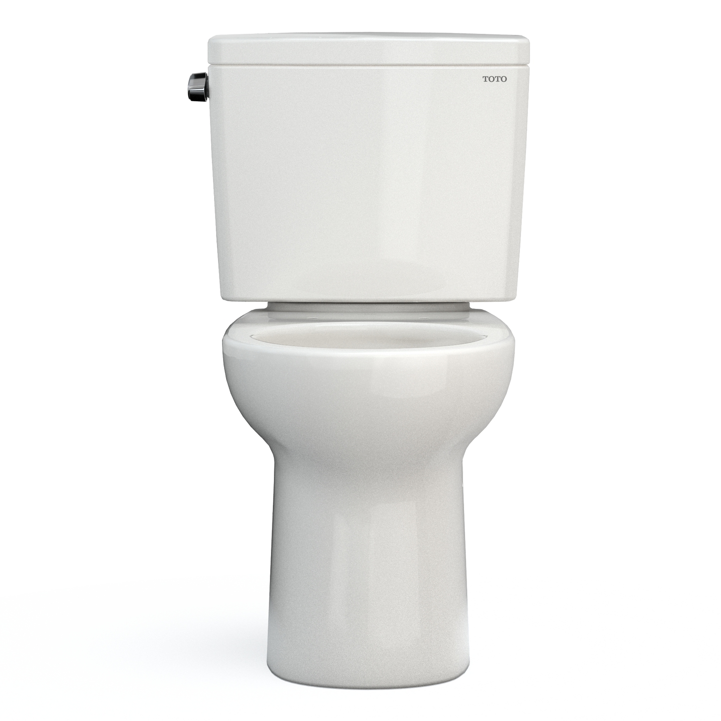 TOTO CST775CEFG#11 Drake Two-Piece Round 1.28 GPF Universal Height TORNADO FLUSH Toilet with CEFIONTECT , Colonial White