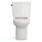 TOTO CST775CEFG#11 Drake Two-Piece Round 1.28 Gpf Universal Height Tornado Flush Toilet With Cefiontect - Colonial White