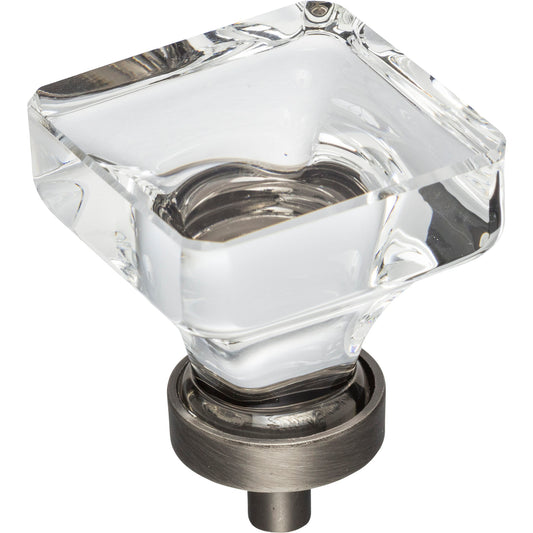 JEFFREY ALEXANDER G140L-BNBDL Harlow 1-3/8" Length Square Knob - Brushed Pewter