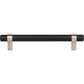 JEFFREY ALEXANDER 5128MBSN Key Grande 128 mm Center-to-Center Bar Pull - Matte Black w/Satin Nickel