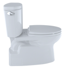 TOTO CST474CEFG#01 Vespin II Two-Piece Elongated 1.28 GPF Universal Height Skirted Design Toilet with CEFIONTECT , Cotton White