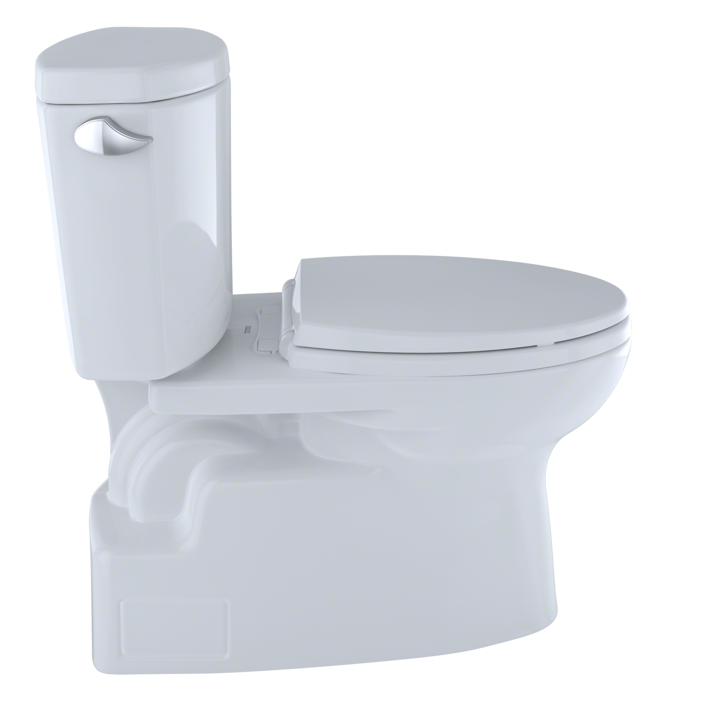 TOTO CST474CEFRG#01 Vespin II Two-Piece Elongated 1.28 GPF Universal Height Skirted Toilet with CEFIONTECT and Right-Hand Trip Lever , Cotton White