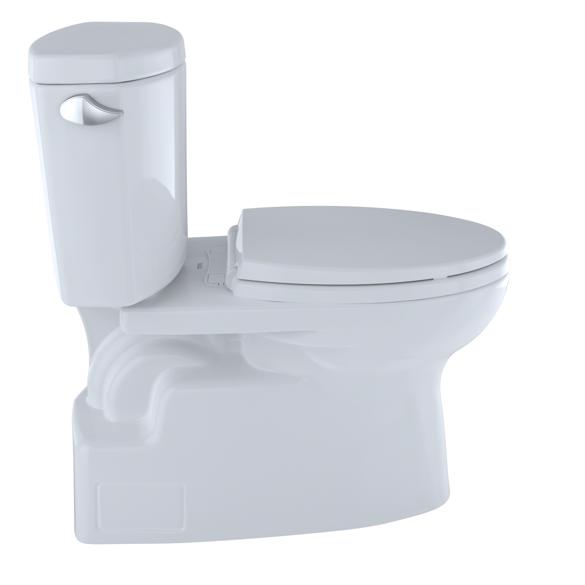TOTO CST474CEFRG#01 Vespin Ii Two-Piece Elongated 1.28 Gpf Universal Height Skirted Toilet With Cefiontect And Right-Hand Trip Lever - Cotton White