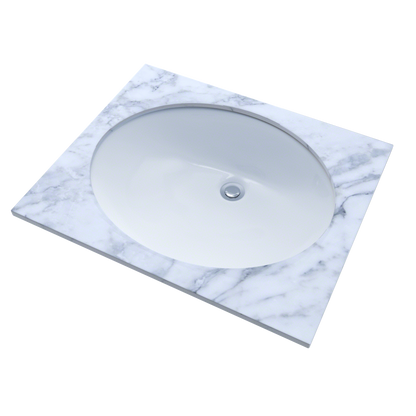 TOTO LT579G#01 Rendezvous Oval Undermount Bathroom Sink With Cefiontect - Cotton White