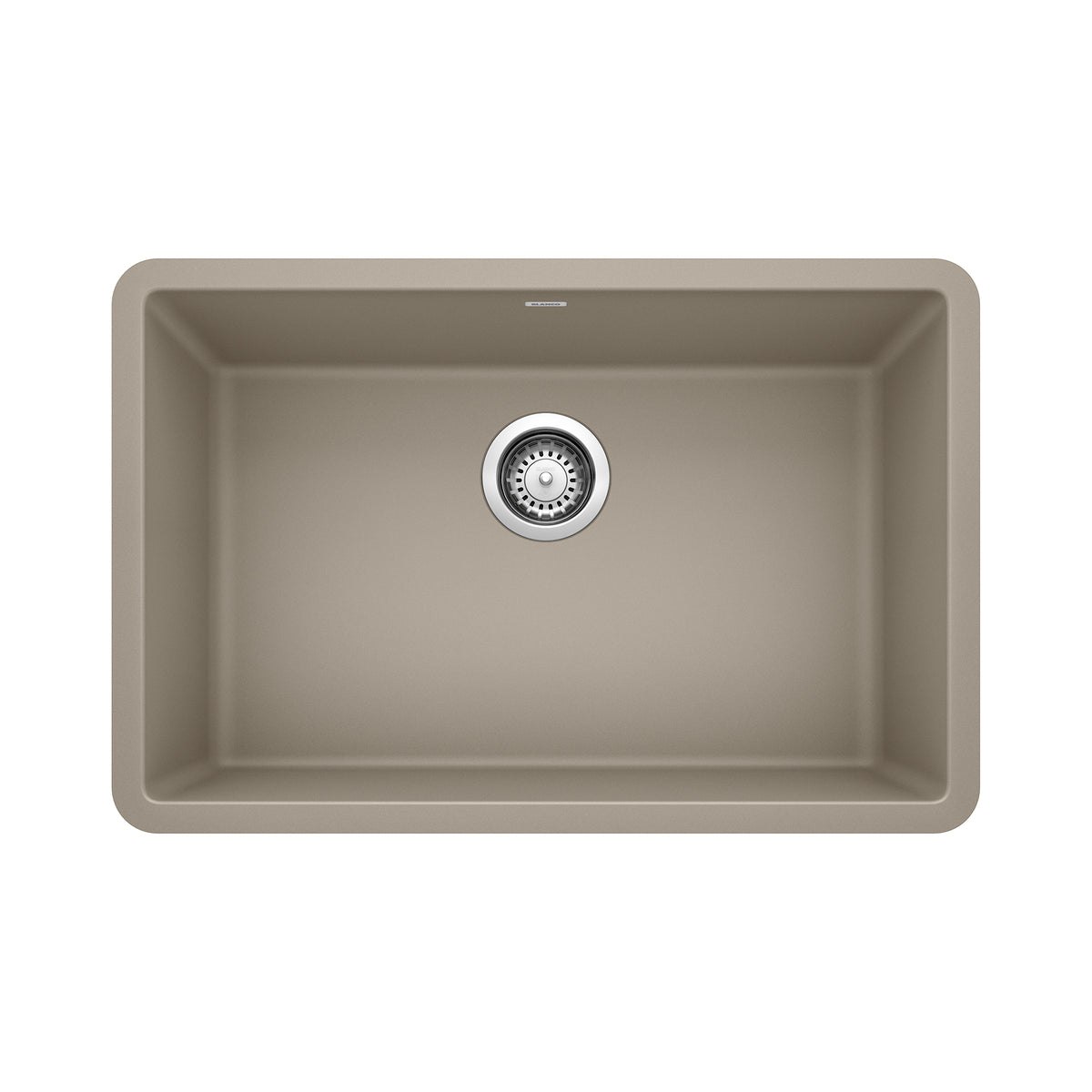 BLANCO 522432 Precis Precis SILGRANIT 27" Single Bowl Undermount Kitchen Sink - Truffle in Truffle