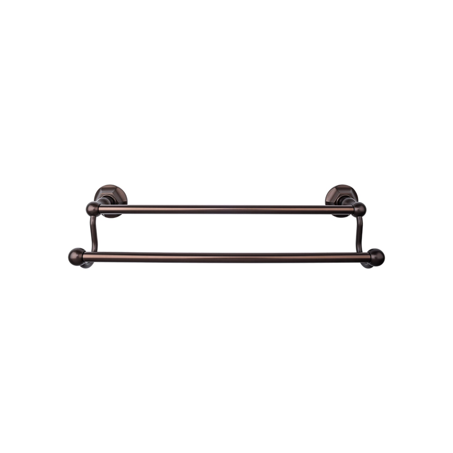 TOP KNOBS ED11ORBB TOP BATH (R) Edwardian Bath Double 32 1/2" Wall Mounted Towel Bar - Oil Rubbed Bronze