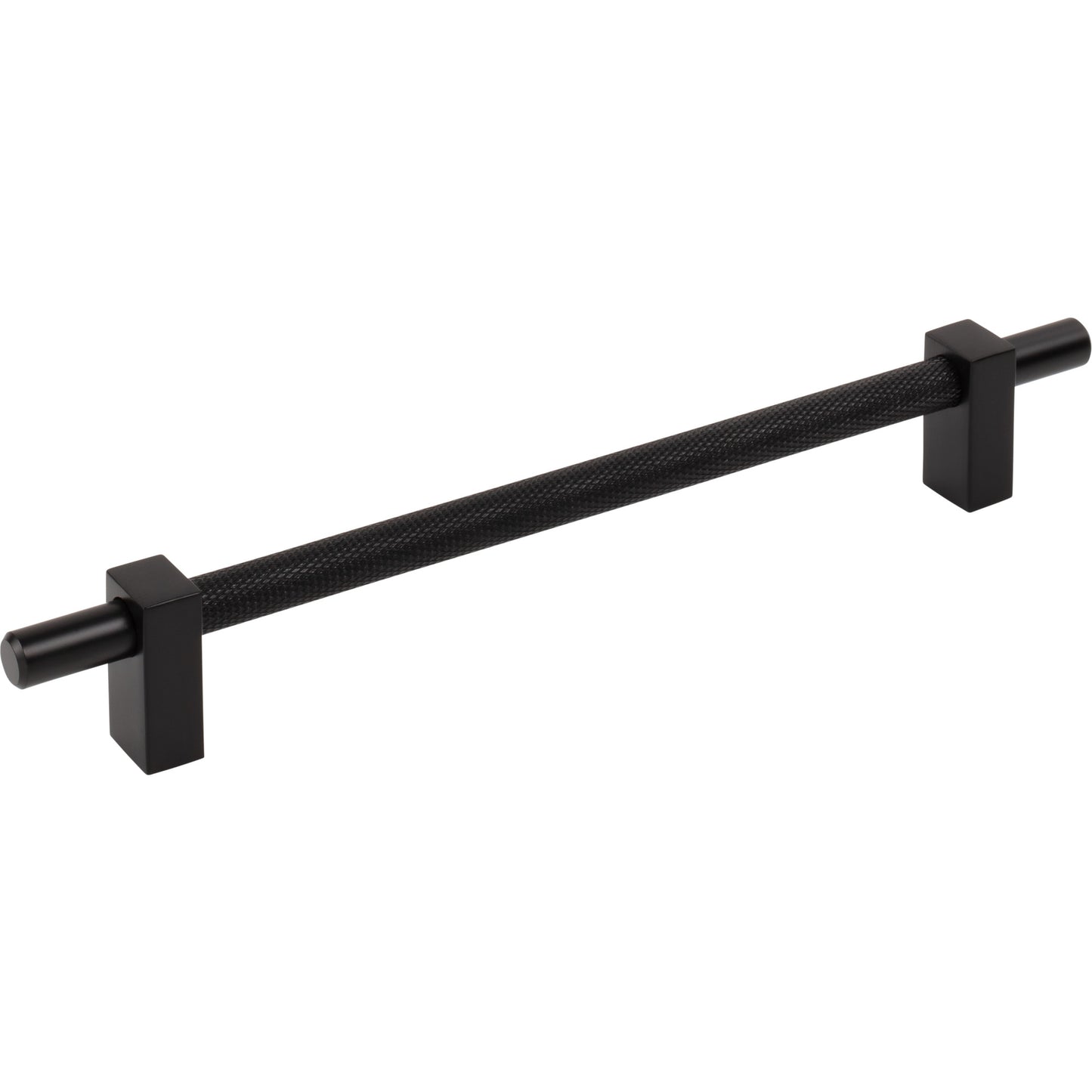 JEFFREY ALEXANDER 598-192MB Larkin Knurled Center 192 mm Center-to-Center Bar Pull - Matte Black