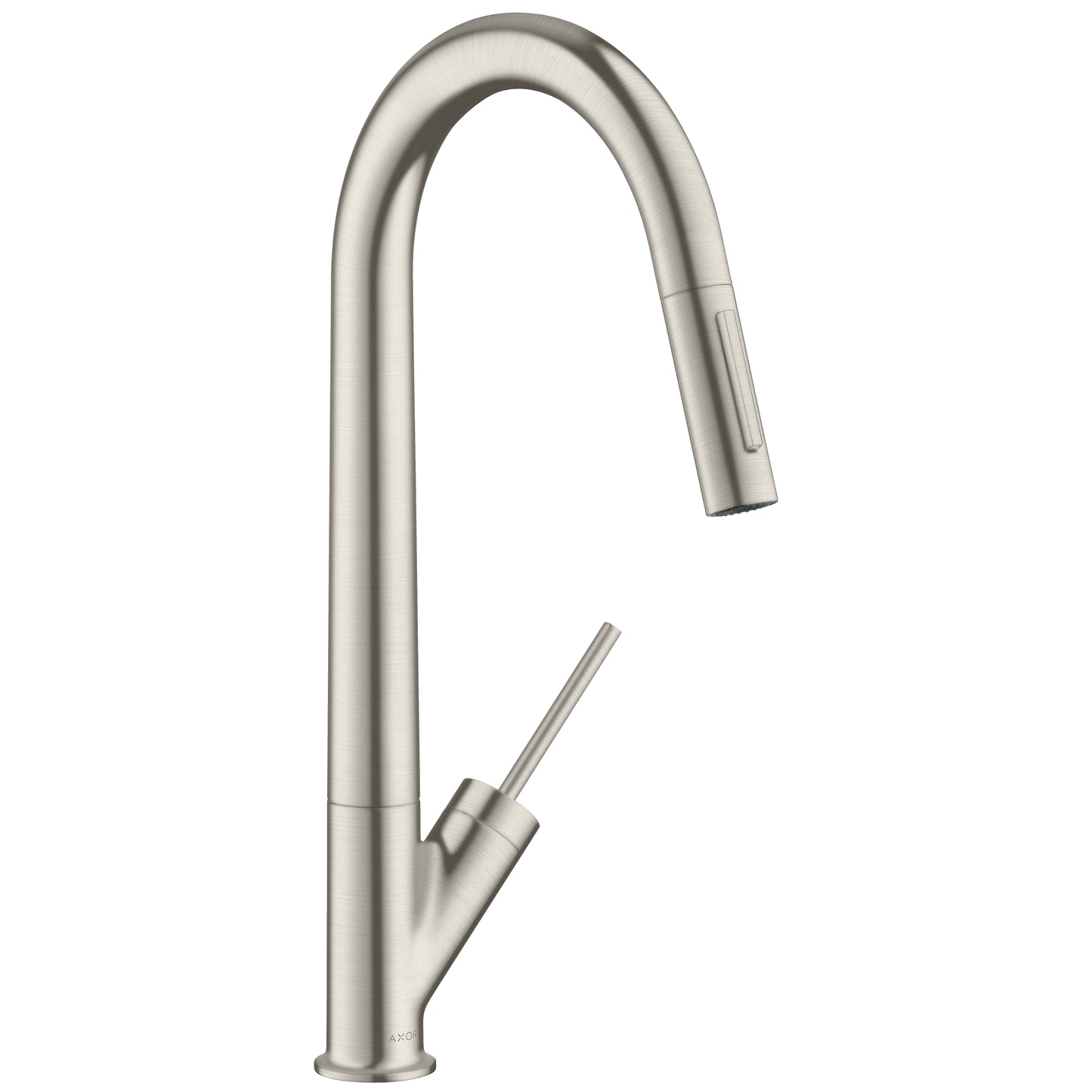 AXOR Starck HighArc Kitchen Faucet 2-Spray Pull-Down, 1.5 GPM in Steel Optic
