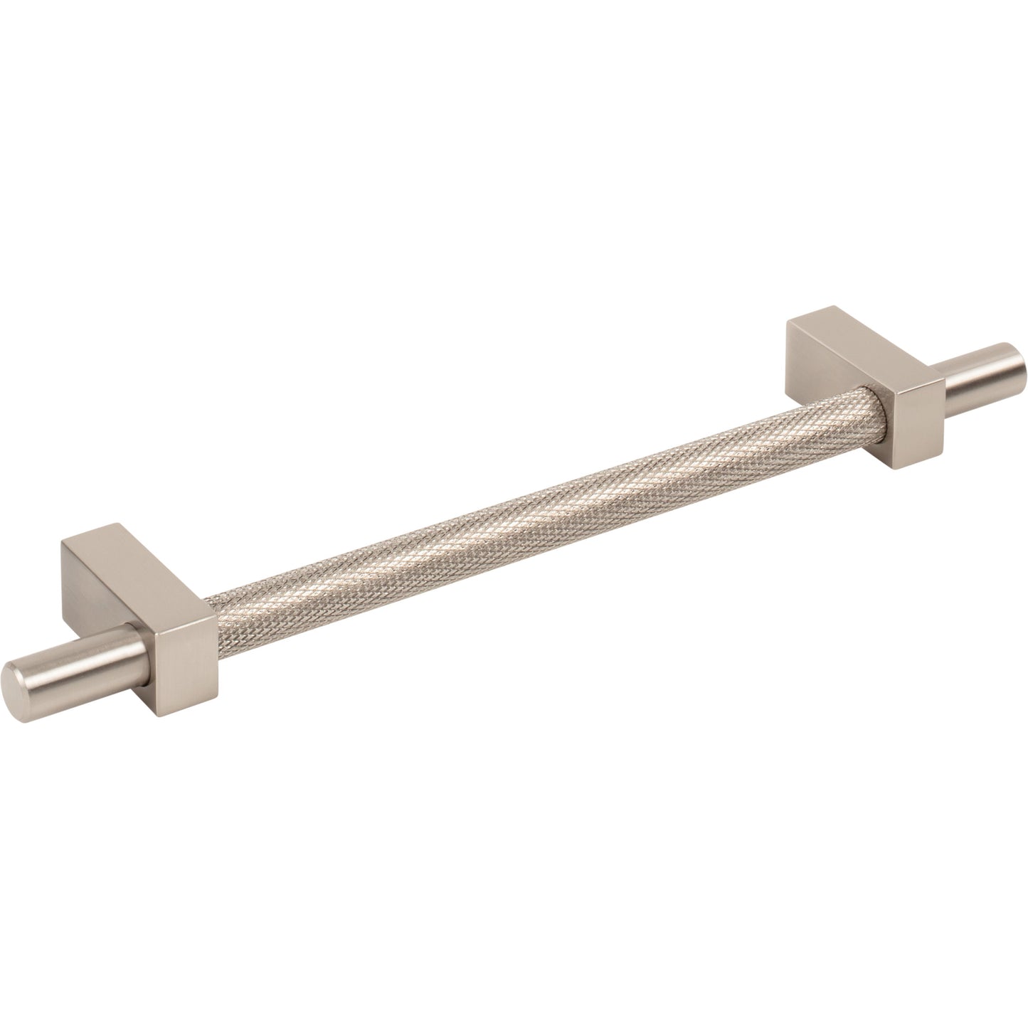 JEFFREY ALEXANDER 598-160SN Larkin Knurled Center 160 mm Center-to-Center Bar Pull - Satin Nickel