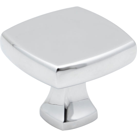 JEFFREY ALEXANDER 663PC Griffin 1-3/8" Length Square Knob - Polished Chrome