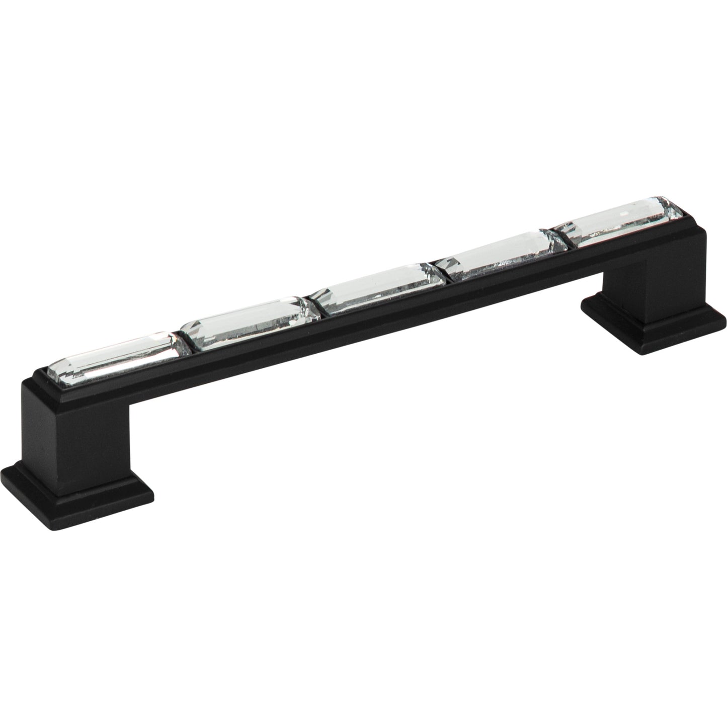 ATLAS 342-BL Legacy Crystal 5 1/16" Center to Center Bar Pull - Matte Black