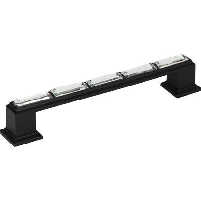 ATLAS 342-BL Legacy Crystal 5 1/16" Center to Center Bar Pull - Matte Black