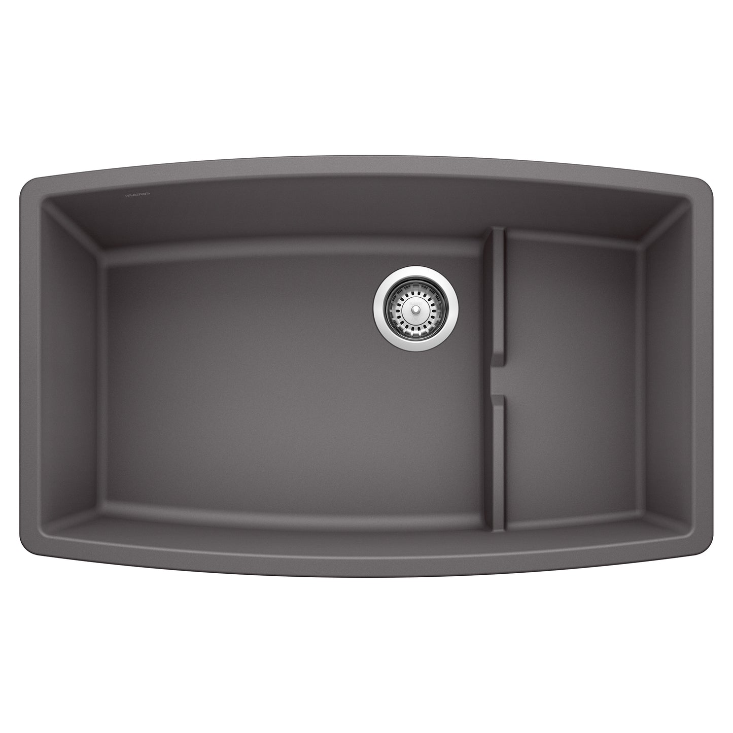 BLANCO 441476 Performa Performa Cascade SILGRANIT 32" Single Bowl Undermount Kitchen Sink with Colander - Cinder in Cinder