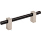 JEFFREY ALEXANDER 478-96MBSN Larkin 2 96 mm Center-to-Center Bar Pull - Matte Black w/Satin Nickel