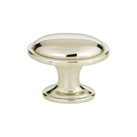 ATLAS 316-PN Austen 1 5/16" Length Oval Knob - Polished Nickel