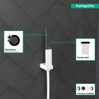 HANSGROHE 26866701 Rainfinity Baton Handshower 100 1-Jet, 2.5 GPM - Matte White