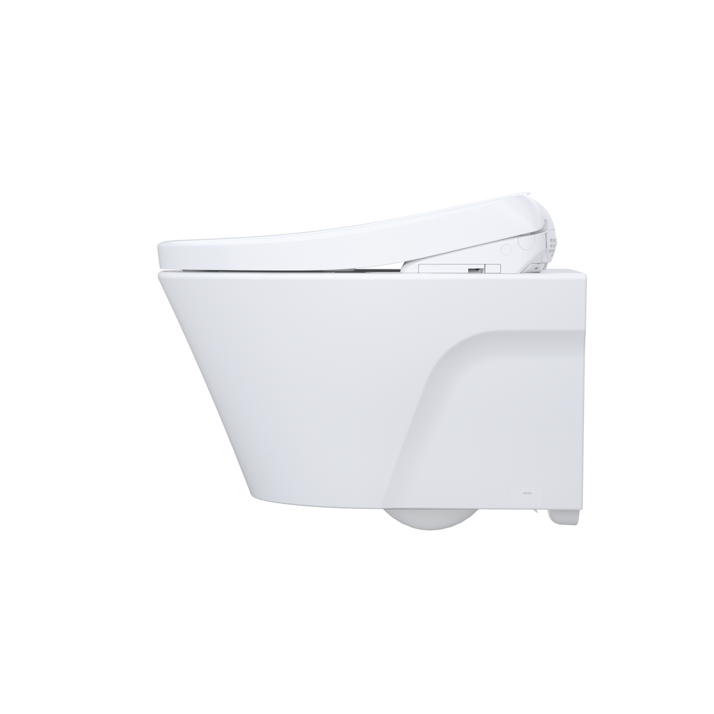 TOTO CWT4264726CMFG#MS Washlet+ Ap Wall-Hung Elongated Toilet With S7 Contemporary Bidet Seat And Duofit In-Wall 0.9 And 1.28 Gpf Dual-Flush Tank System - Matte Silver