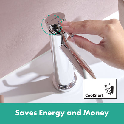 HANSGROHE 73302001 Tecturis S Single-Hole Faucet 80 with Pop-Up Drain, 1.2 GPM - Chrome