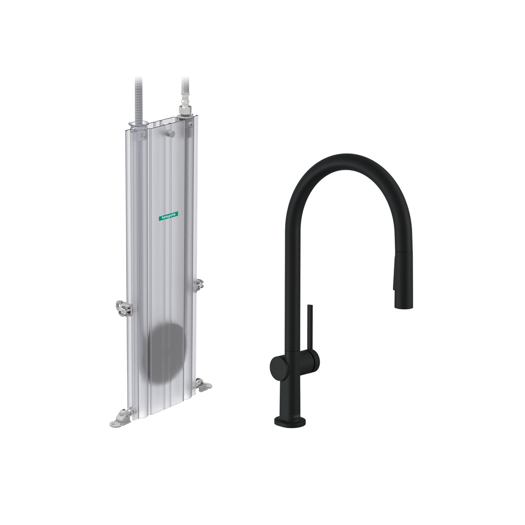 HANSGROHE 72801671 Talis N HighArc Kitchen Faucet, O-Style 2-Spray Pull-Down with sBox, 1.75 GPM - Matte Black