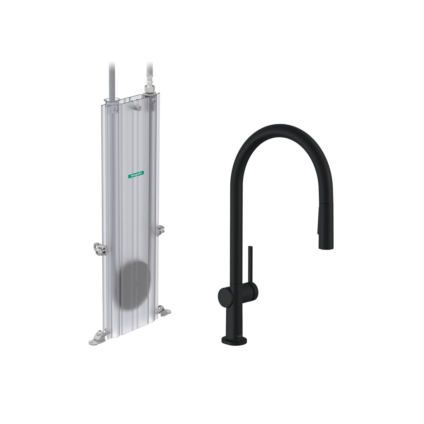HANSGROHE 72801671 Talis N HighArc Kitchen Faucet, O-Style 2-Spray Pull-Down with sBox, 1.75 GPM - Matte Black