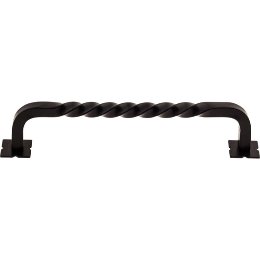 TOP KNOBS M737 Square Twist 6" Center to Center Bar Pull - Patina Black