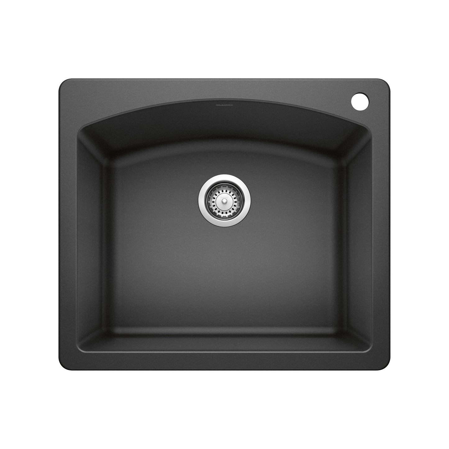 BLANCO 440210 Diamond Diamond SILGRANIT 25" Single Bowl Dual Mount Kitchen Sink - Anthracite in Anthracite