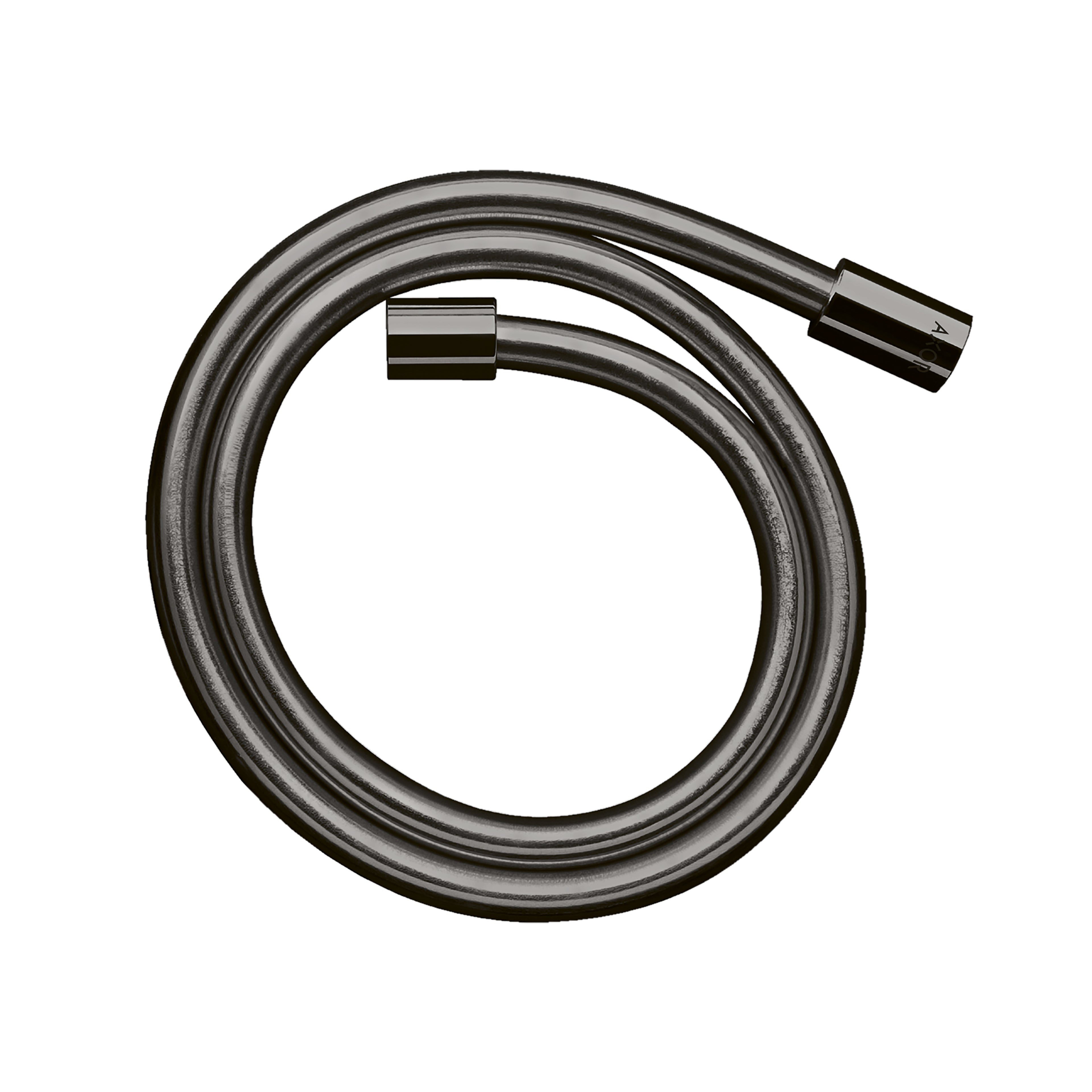 AXOR 28282330 ShowerSolutions Techniflex Hose with Cylindrical Nut, 49" - Polished Black Chrome