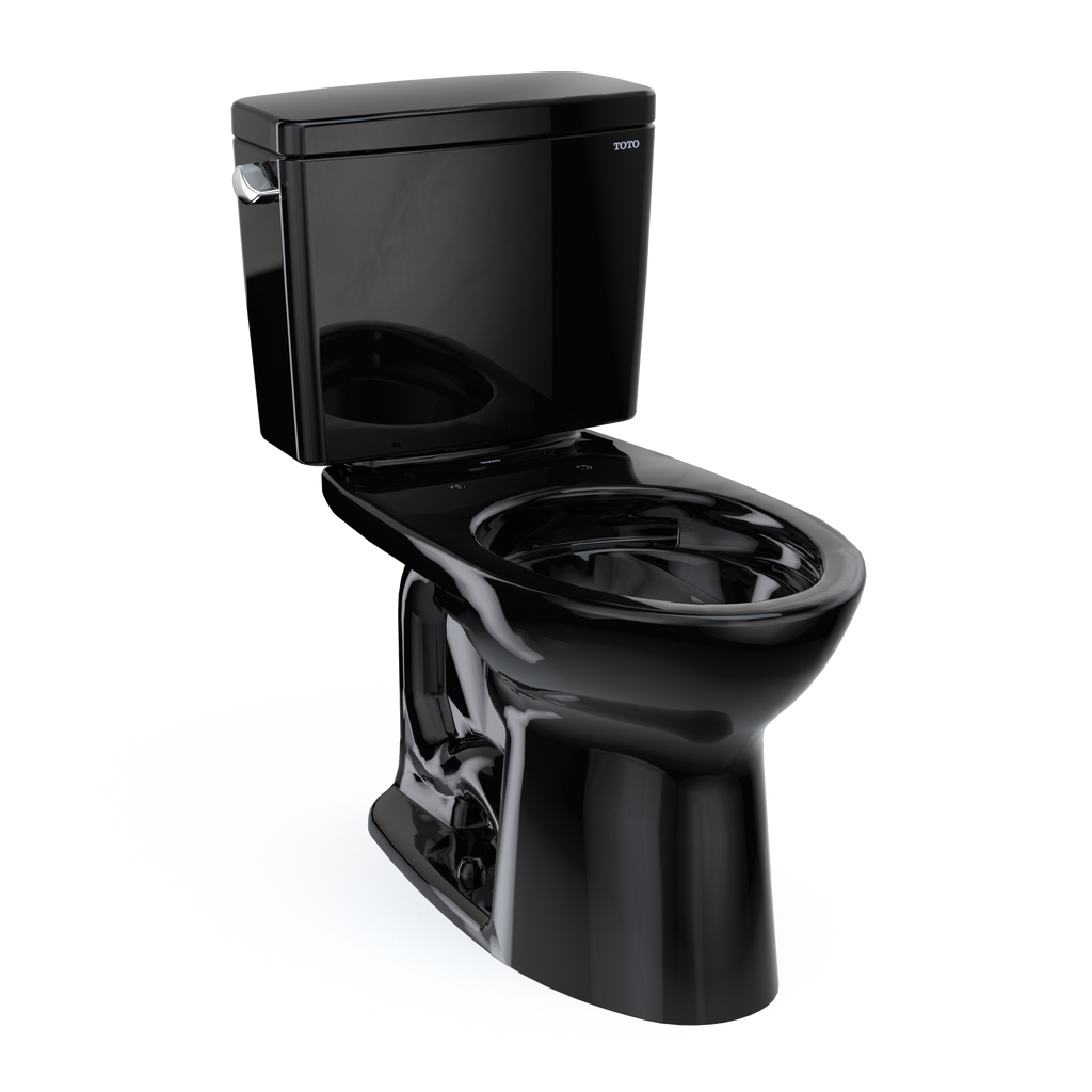 TOTO CST776CSF#51 Drake  Two-Piece Elongated 1.6 Gpf Universal Height Tornado Flush Toilet - Ebony