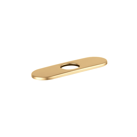 HANSGROHE 06490250 E&S Accessories Base Plate for Contemporary Single-Hole Faucets, 6" - Brushed Gold Optic