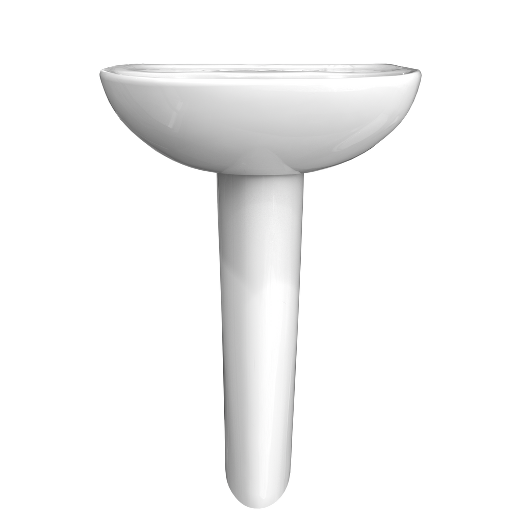 TOTO LPT241.8G#01 Supreme Oval Basin Pedestal Bathroom Sink With Cefiontect For 8 Inch Center Faucets - Cotton White
